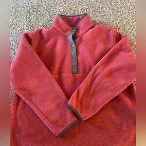 L.L. Bean women’s Red Fleece Crewneck Sweater